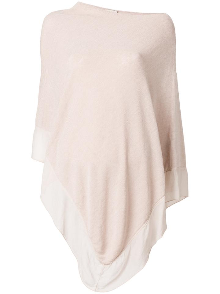 Pink Memories Off-shoulder Poncho Top - Pink & Purple