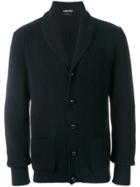Tom Ford Ribbed V-neck Cardigan - Blue