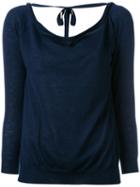 P.a.r.o.s.h. Knitted Slit-hem Jumper, Women's, Size: Medium, Blue, Cashmere