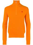 Ami Alexandre Mattiussi Ami De Coeur Trucker Pass Sweater - Orange
