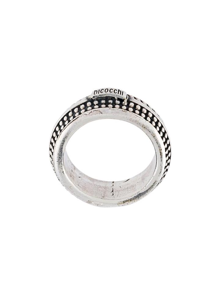 Emanuele Bicocchi Engraved Ring, Men's, Size: Small, Metallic