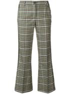 P.a.r.o.s.h. Checked Kickflare Trousers - Nude & Neutrals