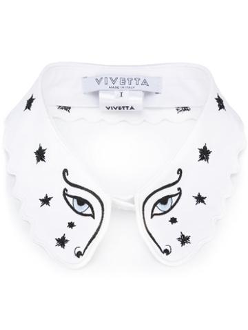 Vivetta Scalloped Detached Collar, Women's, White, Cotton/spandex/elastane