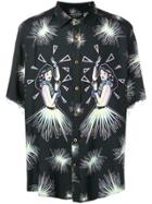 Mauna Kea Hula Print Shirt - Black