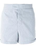 Moncler Gamme Bleu Striped Shorts, Men's, Size: 4, Blue, Cotton