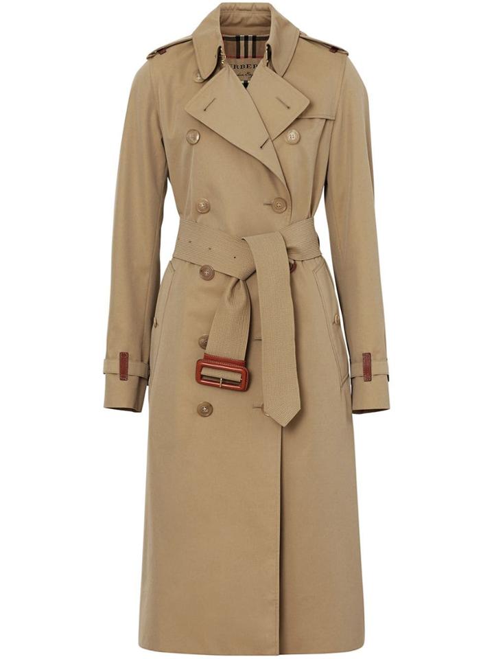 Burberry Gabardine Trench Coat - Neutrals