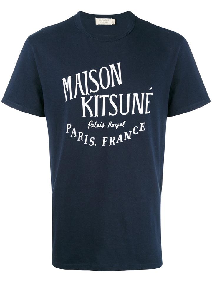 Maison Kitsuné - Palais Royal T-shirt - Men - Cotton - L, Blue, Cotton