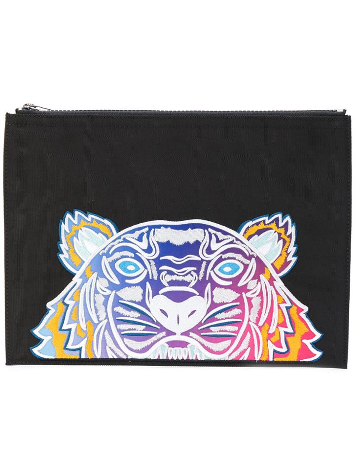 Kenzo Rainbow Tiger Clutch - Black