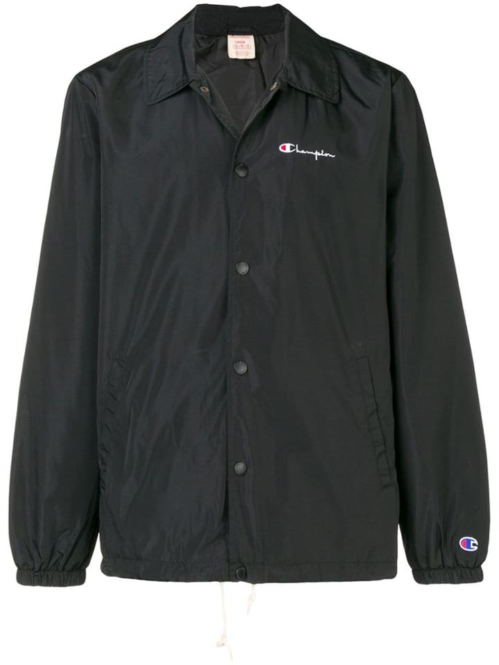 Champion Logo Wind Breaker Jacket - Black