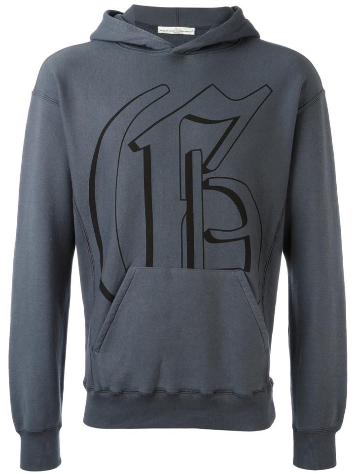 Golden Goose Deluxe Brand Logo Print Hoodie, Men's, Size: Xs, Grey, Cotton/spandex/elastane
