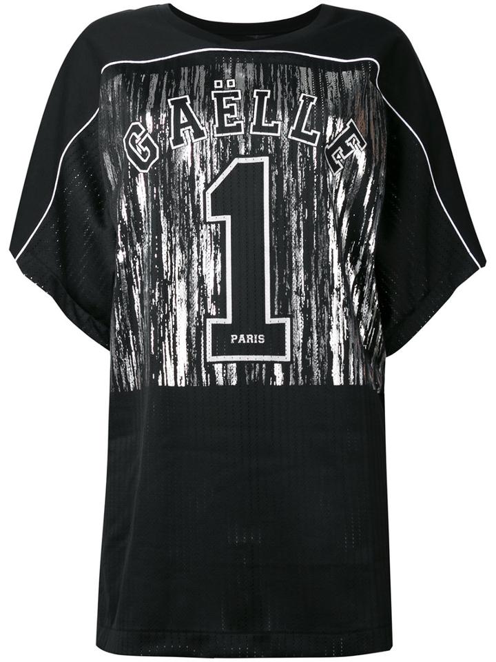 Gaelle Bonheur - Oversized Sports Top - Women - Cotton/polyester - 1, Black, Cotton/polyester
