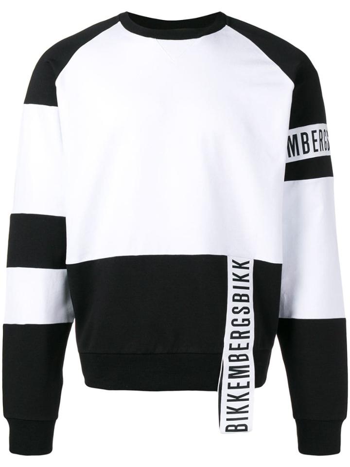 Dirk Bikkembergs Colour Block Logo Sweatshirt - White