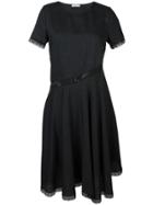 P.a.r.o.s.h. Lace Trim Flared Dress - Black