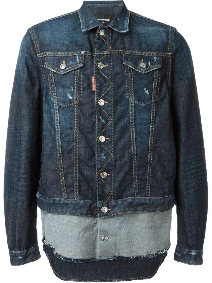 Dsquared2 Denim Jacket, Men's, Size: 46, Blue, Cotton/spandex/elastane