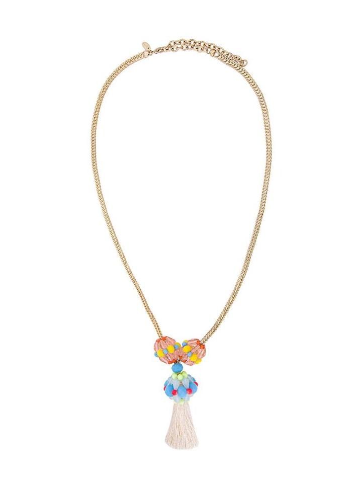 Bead Tassel Pendant Necklace, Women's, Metallic, Megan Park