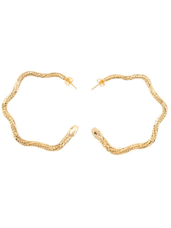 Aurelie Bidermann Tao Hoop Earrings - Metallic