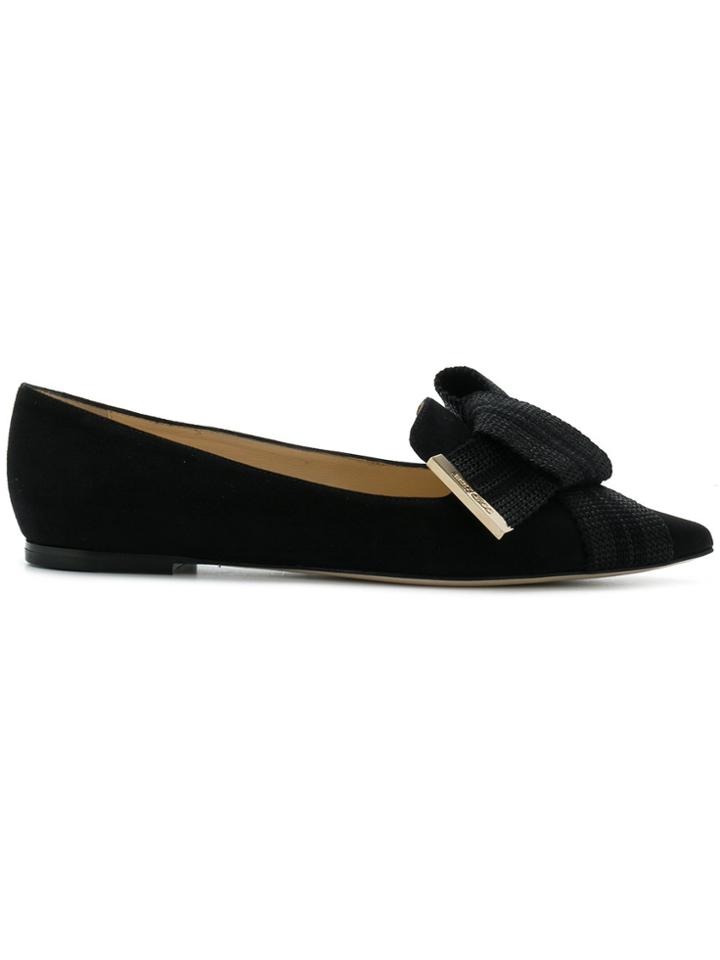 Jimmy Choo Gleam Ballerina Flats - Black