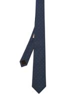 Burberry Modern Cut Polka Dot Silk Tie - Blue