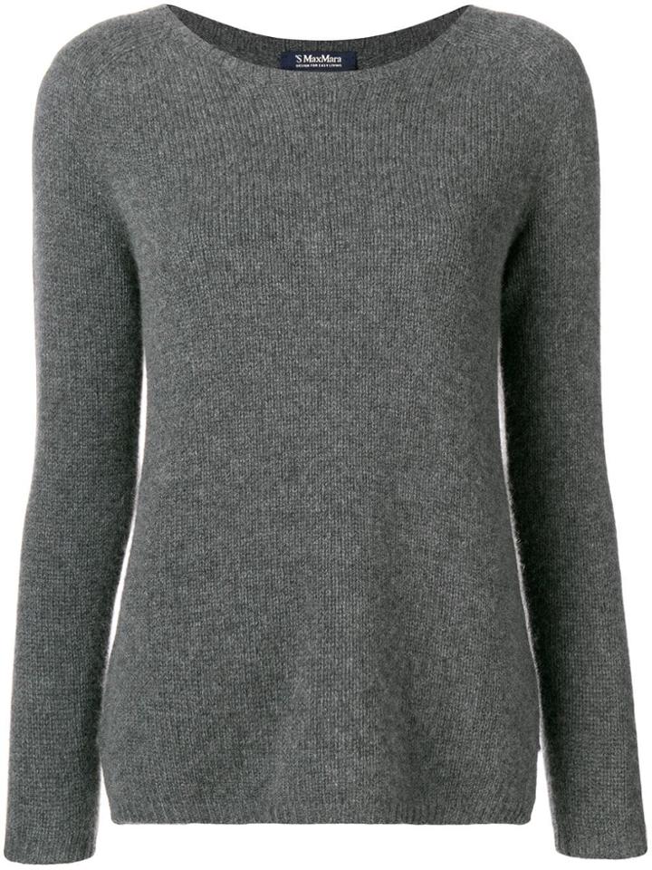 's Max Mara Boat Neck Jumper - Grey