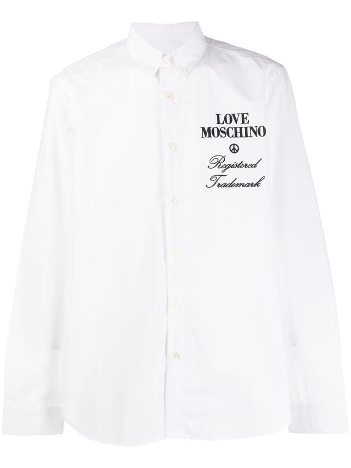 Love Moschino Oversized Logo Shirt - White