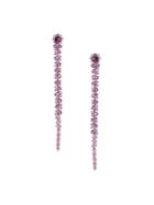 Simone Rocha Beaded Floral Drop Earrings, Women's, Pink/purple