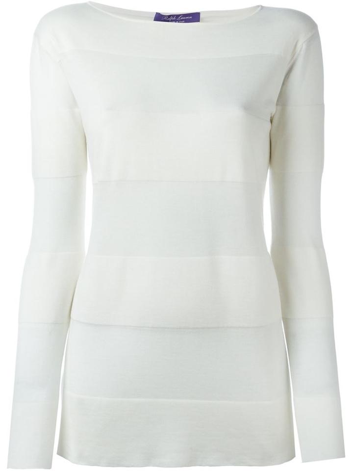 Ralph Lauren Black Striped Jumper, Women's, Size: Medium, Nude/neutrals, Cashmere