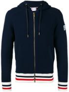 Moncler Gamme Bleu Cappuccio Tricot Zip Hoodie, Men's, Size: Large, Blue, Cotton