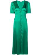 Beau Souci V-neck Silk Dress - Green