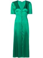 Beau Souci V-neck Silk Dress - Green