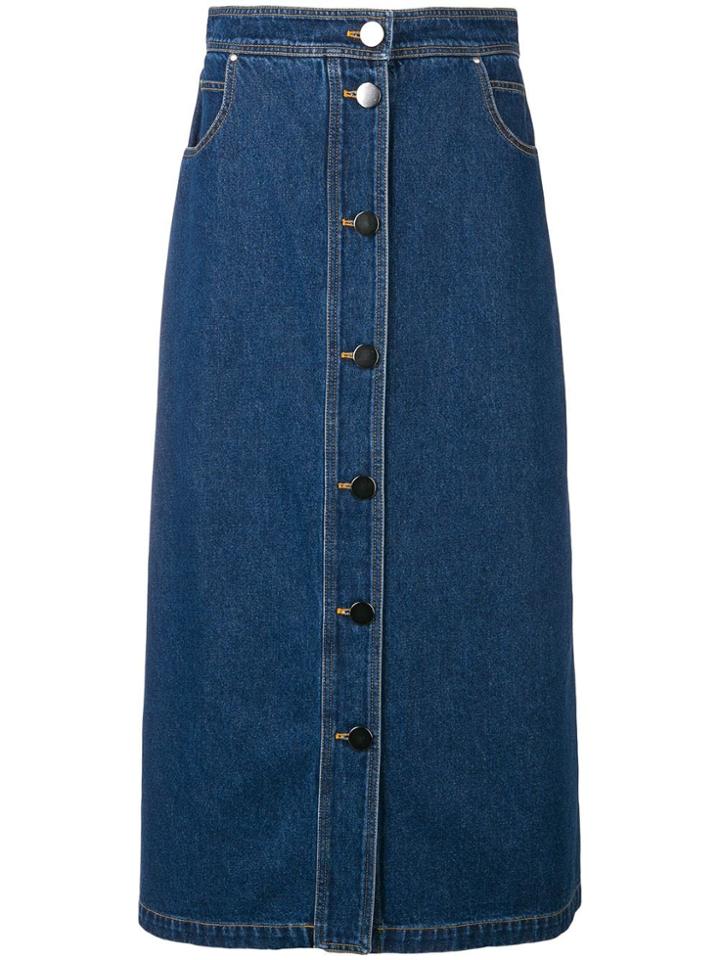 Christian Wijnants Dark Denim Skirt - Blue