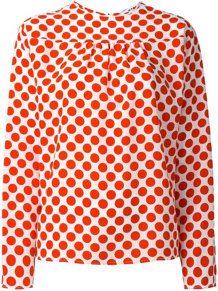 Msgm Polka Dots Print Blouse