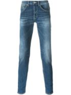 Dondup Washed Skinny Jeans, Men's, Size: 34, Blue, Cotton/polyester/spandex/elastane