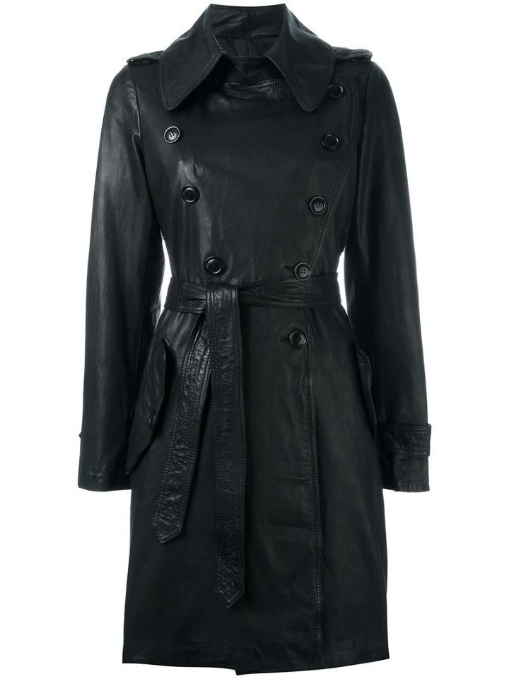 S.w.o.r.d 6.6.44 'divo' Coat, Women's, Size: 46, Black, Leather/polyester