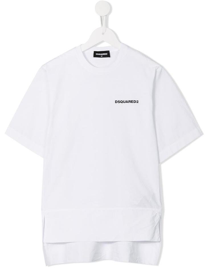 Dsquared2 Kids Logo Print T-shirt, Boy's, Size: 6 Yrs, White
