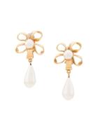 Chanel Pre-owned '1980s Pearl Drop Earrings - Gold
