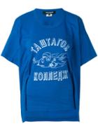 Junya Watanabe Comme Des Garçons - Draped T-shirt - Women - Cotton/polyester/polyurethane/rayon - S, Blue, Cotton/polyester/polyurethane/rayon