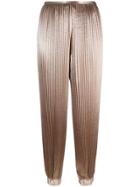 Krizia Cropped Pleated Trousers - Nude & Neutrals