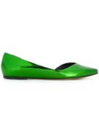 Isabel Marant Metallic Cut-out Ballerinas