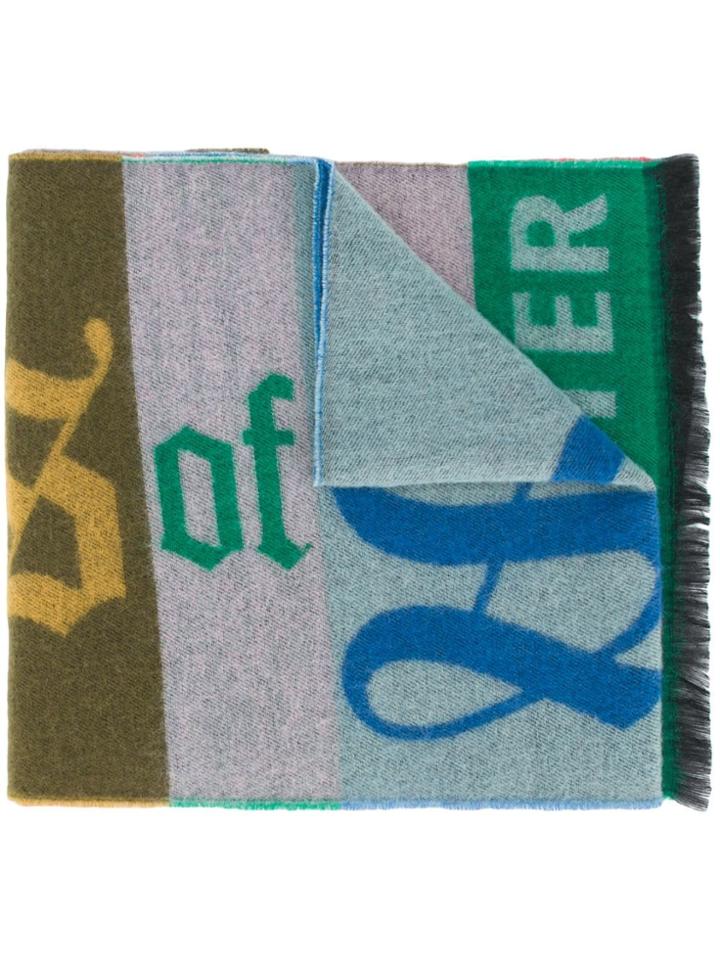 Walter Van Beirendonck Patchwork Style Scarf - Green
