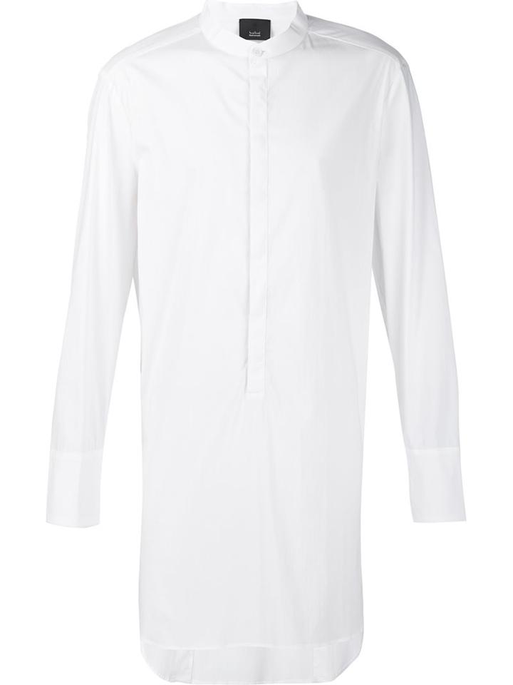 Thamanyah Longline Shirt, Men's, Size: 52, White, Cotton/spandex/elastane