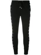 Zoe Karssen Studded Lateral Sweatpants, Women's, Size: Medium, Black, Cotton/zamac