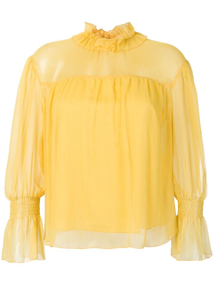 See By Chloé Frilly Collar Blouse - Yellow & Orange