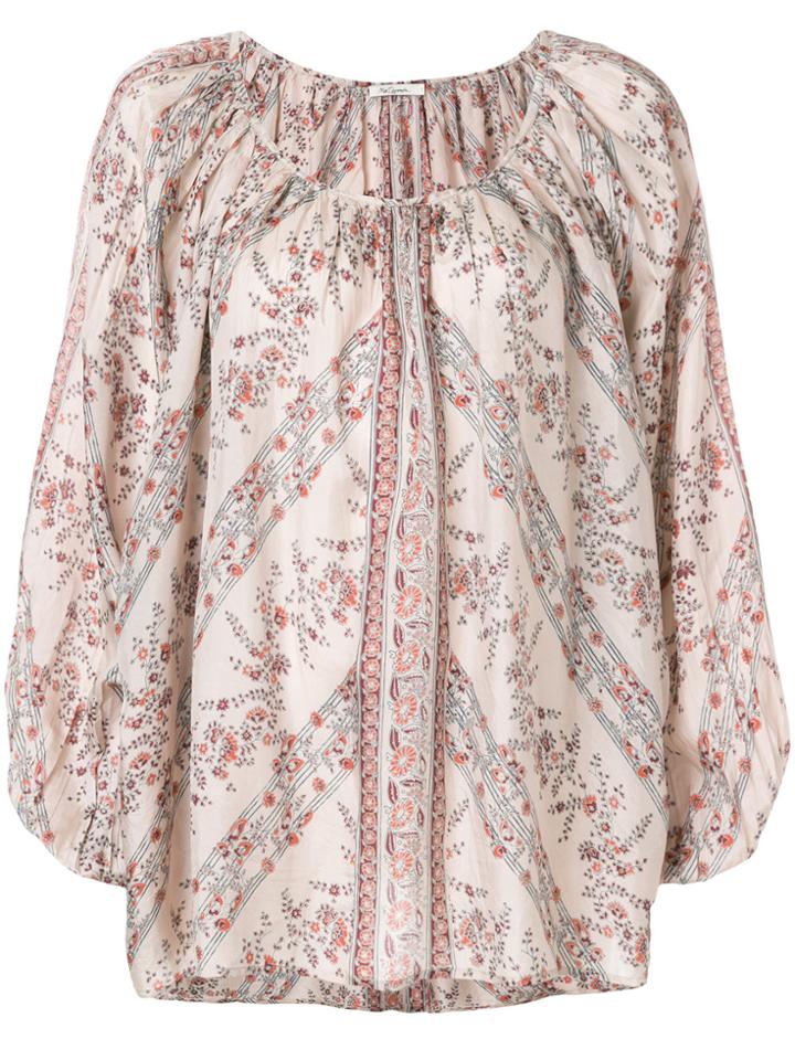 Mes Demoiselles Patterned Blouse - Pink & Purple