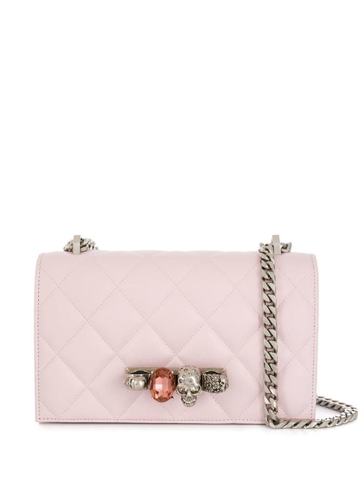 Alexander Mcqueen Bejewelled Cross-body Bag - Pink