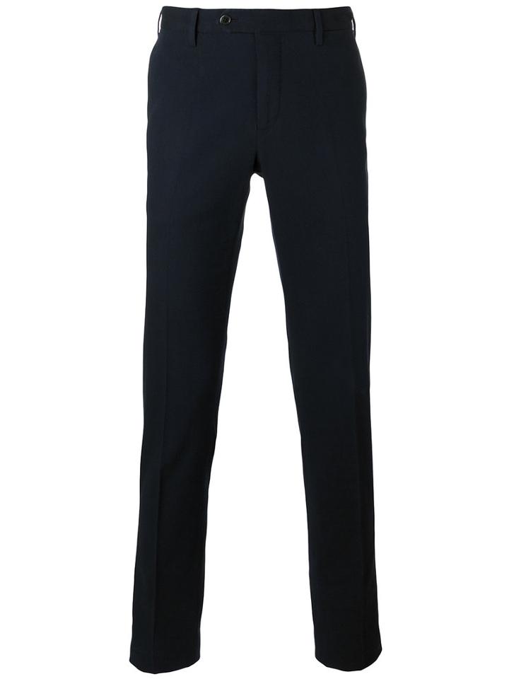 Pt01 - Slim Fit Trousers - Men - Cotton/spandex/elastane - 48, Blue, Cotton/spandex/elastane