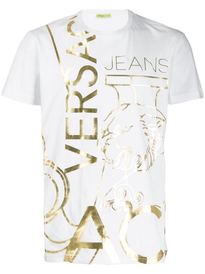 Versace Jeans Metallic Print T-shirt - White