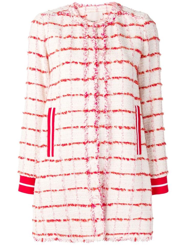 Pinko Embroidered Single-breasted Coat - Neutrals