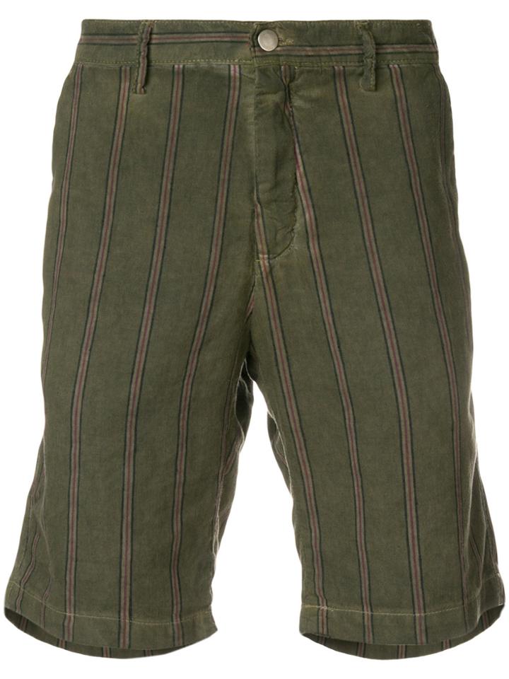 Massimo Alba Striped Shorts - Green