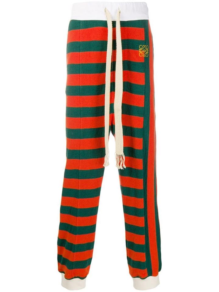 Loewe Stripe Jersey Trousers - Orange