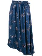 Kenzo Floral Asymmetric Skirt - Blue